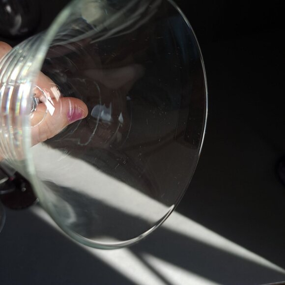 Royal Bavarian Crystal Wine Water Glass 6.5" Faceted Stemware Goblet Germany - Picture 3 of 14